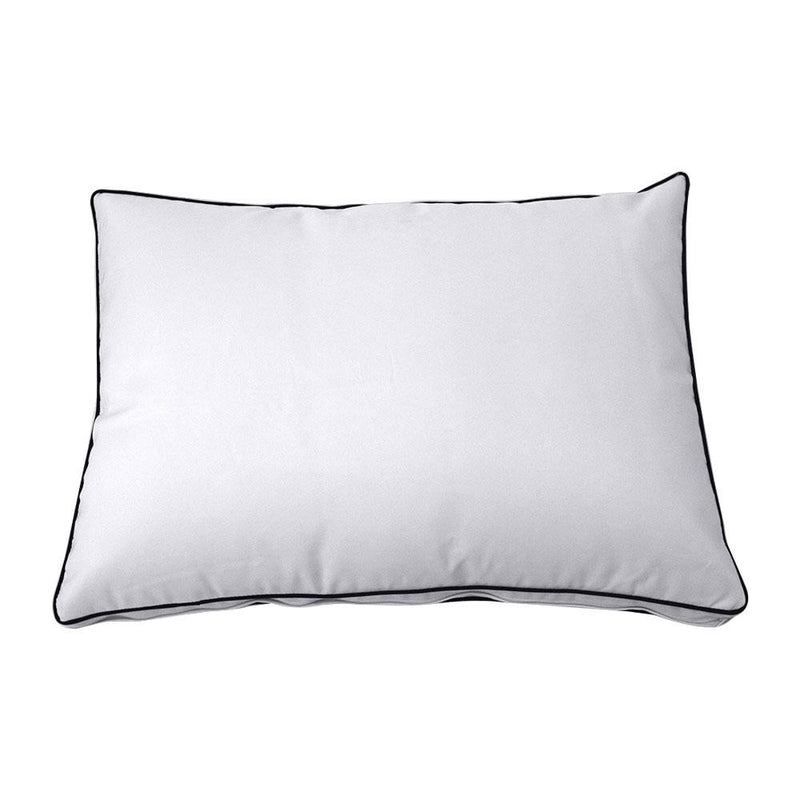 Model-1 - AD105 Twin Contrast Pipe Trim Bolster & Back Pillow Cushion Outdoor SLIP COVER ONLY