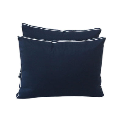 Model-1 5PC Contrast Pipe Outdoor Daybed Mattress Bolster Pillow Fitted Sheet Cover Only-Crib Size AD101