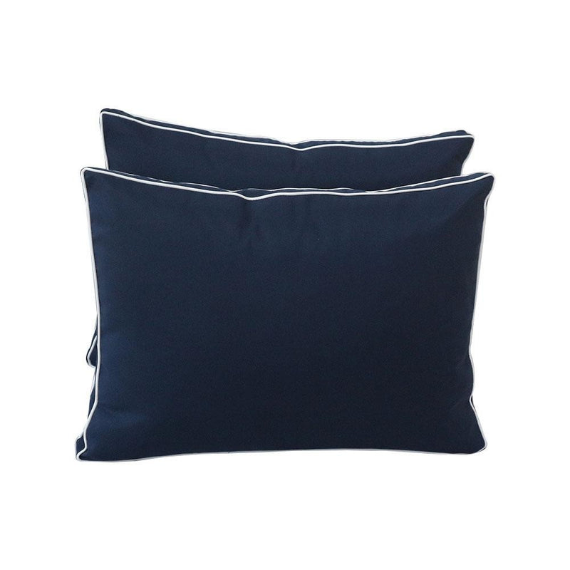 Model-1 5PC Contrast Pipe Outdoor Daybed Mattress Bolster Pillow Fitted Sheet Cover Only-Crib Size AD101