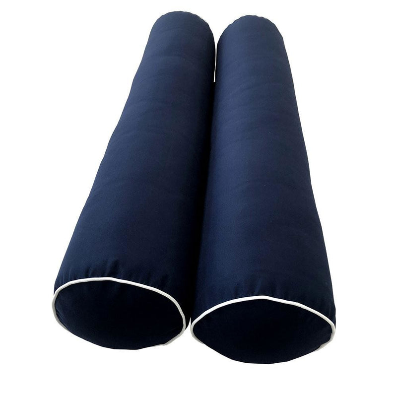 Model-1 5PC Contrast Pipe Outdoor Daybed Mattress Bolster Pillow Fitted Sheet Cover Only-Crib Size AD101