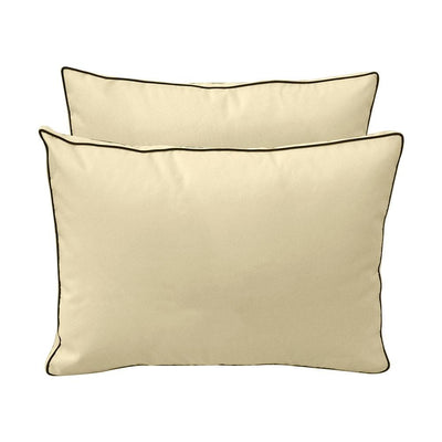 Model-1 AD103 Crib Size 5PC Contrast Pipe Outdoor Daybed Mattress Cushion Bolster Pillow Complete Set