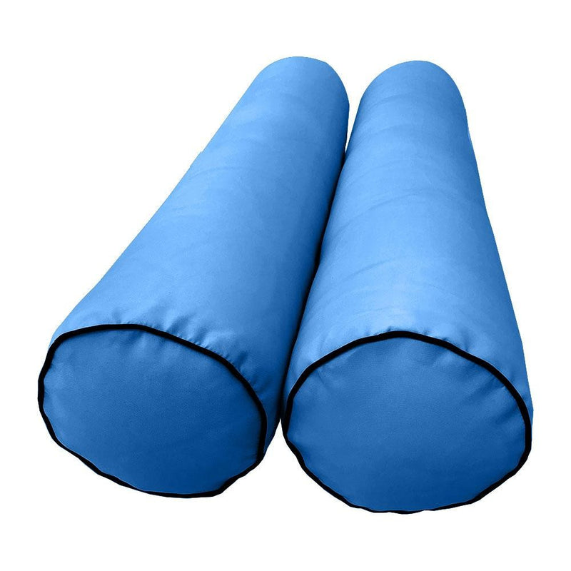 Model-1 AD102 Full Size 5PC Contrast Pipe Outdoor Daybed Mattress Cushion Bolster Pillow Complete Set