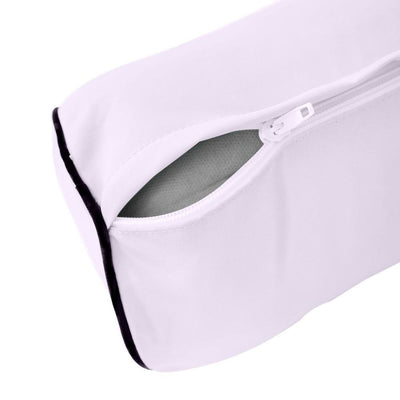 Model-1 5PC Contrast Pipe Outdoor Daybed Mattress Bolster Pillow Fitted Sheet Cover Only Full Size AD107