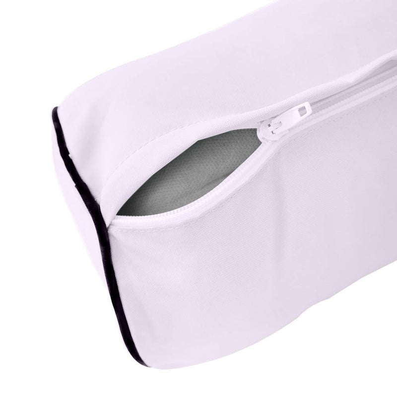 Model-1 5PC Contrast Pipe Outdoor Daybed Mattress Bolster Pillow Fitted Sheet Cover Only Full Size AD107