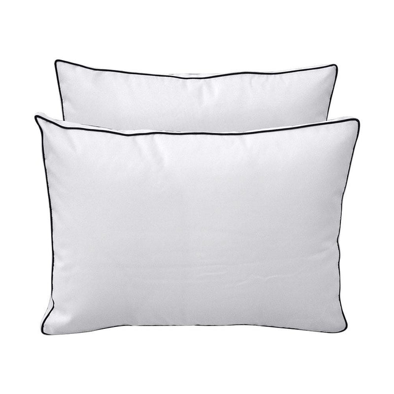 Model-1 AD105 Twin-XL Size 5PC Contrast Pipe Outdoor Daybed Mattress Cushion Bolster Pillow Complete Set