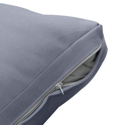 Model-1 AD001 Twin-XL Size 5PC Knife Edge Outdoor Daybed Mattress Cushion Bolster Pillow Complete Set