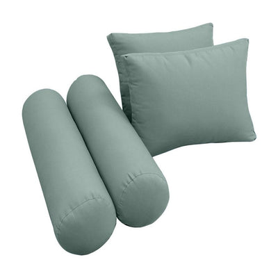 Model-1 AD002 Twin-XL Size 5PC Knife Edge Outdoor Daybed Mattress Cushion Bolster Pillow Complete Set