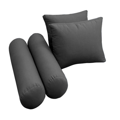 Model-1 AD003 Twin-XL Size 5PC Knife Edge Outdoor Daybed Mattress Cushion Bolster Pillow Complete Set
