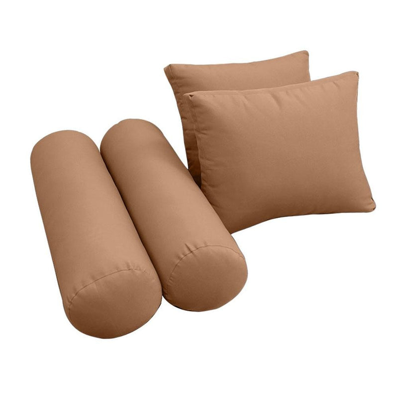 Model-1 AD104 Twin-XL Size 5PC Knife Edge Outdoor Daybed Mattress Cushion Bolster Pillow Complete Set