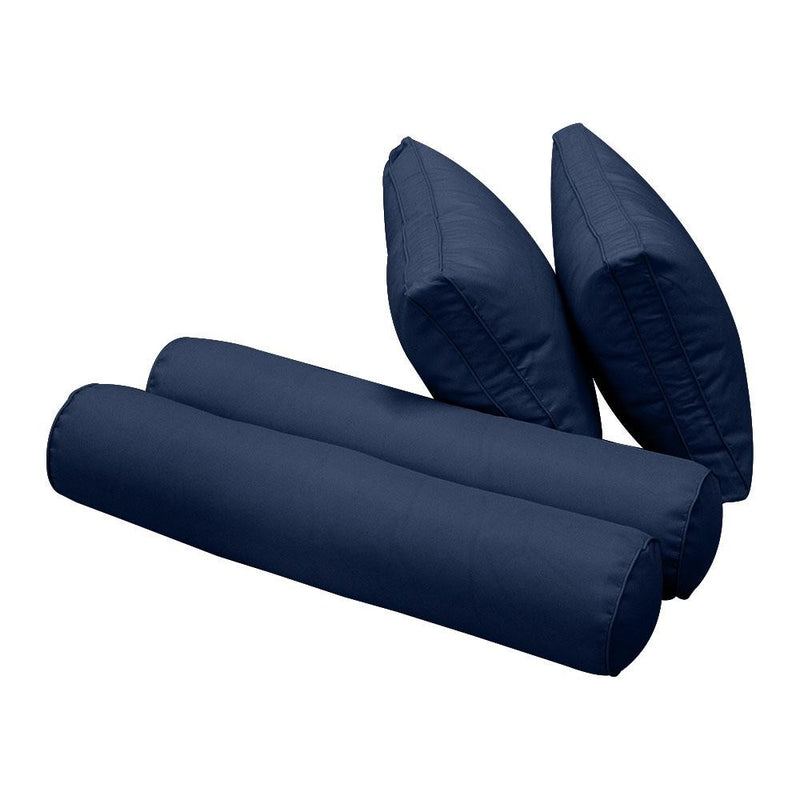 Model-1 5PC Pipe Outdoor Daybed Mattress Bolster Pillow Fitted Sheet Cover Only - Queen Size AD101