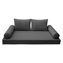 Model-1 5PC Pipe Outdoor Daybed Mattress Bolster Pillow Fitted Sheet Cover Only-Twin Size AD003