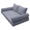 Model-1 AD001 Crib Size 5PC Pipe Trim Outdoor Daybed Mattress Cushion Bolster Pillow Complete Set