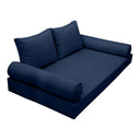 Model-1 AD101 Full Size 5PC Pipe Trim Outdoor Daybed Mattress Cushion Bolster Pillow Complete Set