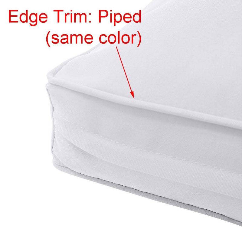 Model-1 AD001 Queen Size 5PC Pipe Trim Outdoor Daybed Mattress Cushion Bolster Pillow Complete Set
