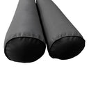 Model-1 AD003 Queen Size 5PC Pipe Trim Outdoor Daybed Mattress Cushion Bolster Pillow Complete Set