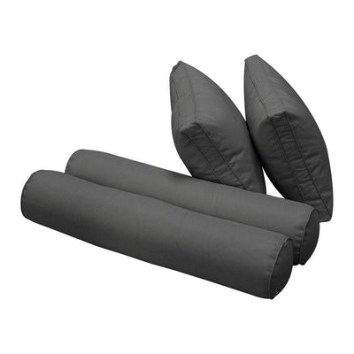 Model-1 AD003 Twin Size 5PC Pipe Trim Outdoor Daybed Mattress Cushion Bolster Pillow Complete Set