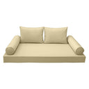 Model-1 5PC Pipe Outdoor Daybed Mattress Bolster Pillow Fitted Sheet Cover Only-Twin-XL Size AD103