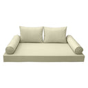 Model-1 AD005 Twin-XL Size 5PC Pipe Trim Outdoor Daybed Mattress Cushion Bolster Pillow Complete Set