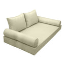 Model-1 AD005 Twin-XL Size 5PC Pipe Trim Outdoor Daybed Mattress Cushion Bolster Pillow Complete Set