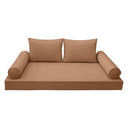 Model-1 AD104 Twin-XL Size 5PC Pipe Trim Outdoor Daybed Mattress Cushion Bolster Pillow Complete Set