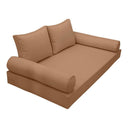 Model-1 AD104 Twin-XL Size 5PC Pipe Trim Outdoor Daybed Mattress Cushion Bolster Pillow Complete Set