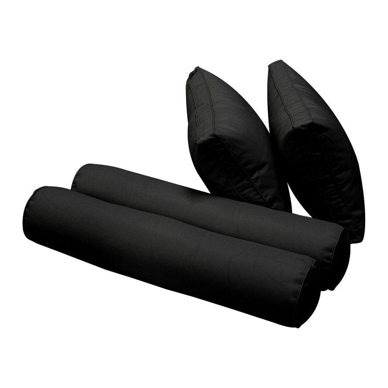 Model-1 AD109 Twin-XL Size 5PC Pipe Trim Outdoor Daybed Mattress Cushion Bolster Pillow Complete Set