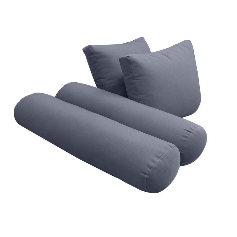 Model-1 AD001 Twin Size 5PC Knife Edge Outdoor Daybed Mattress Bolster Pillow Fitted Sheet Cover Only