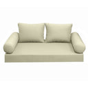 Model-1 AD005 Twin Size 5PC Knife Edge Outdoor Daybed Mattress Cushion Bolster Pillow Complete Set