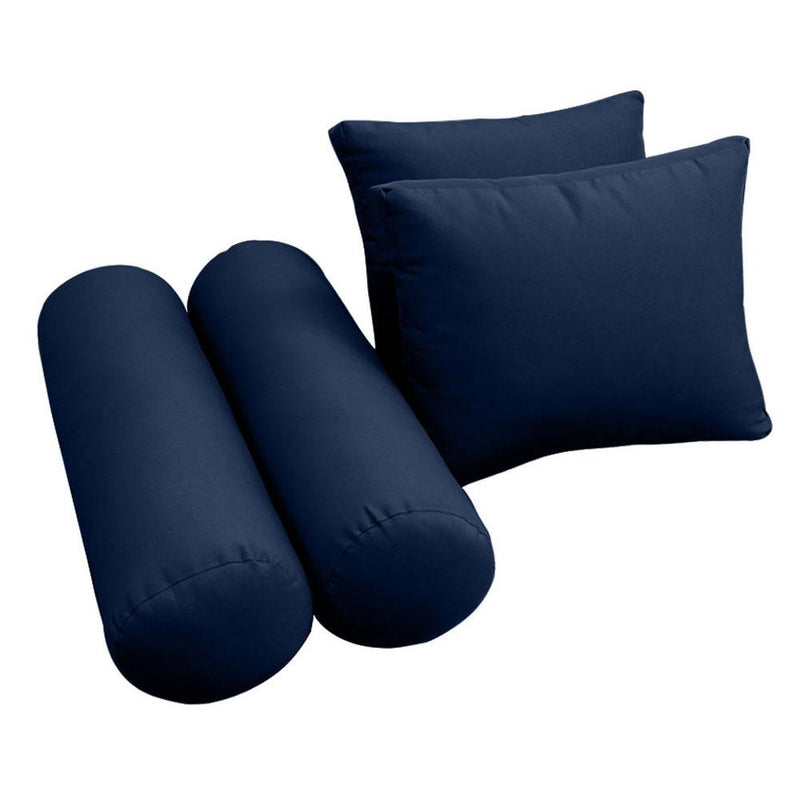 Model-1 AD101 Crib Size 5PC Knife Edge Outdoor Daybed Mattress Cushion Bolster Pillow Complete Set