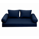 Model-1 AD101 Twin Size 5PC Knife Edge Outdoor Daybed Mattress Cushion Bolster Pillow Complete Set