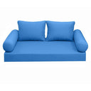 Model-1 AD102 Twin Size 5PC Knife Edge Outdoor Daybed Mattress Cushion Bolster Pillow Complete Set