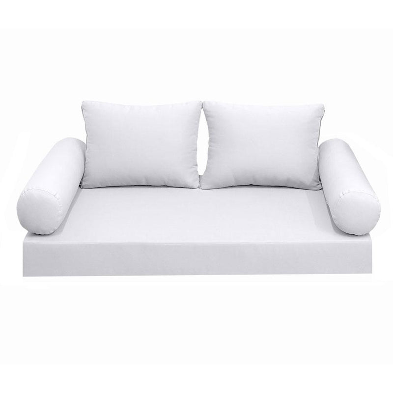Model-1 AD105 Crib Size 5PC Knife Edge Outdoor Daybed Mattress Cushion Bolster Pillow Complete Set