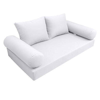 Model-1 AD105 Twin Size 5PC Knife Edge Outdoor Daybed Mattress Cushion Bolster Pillow Complete Set