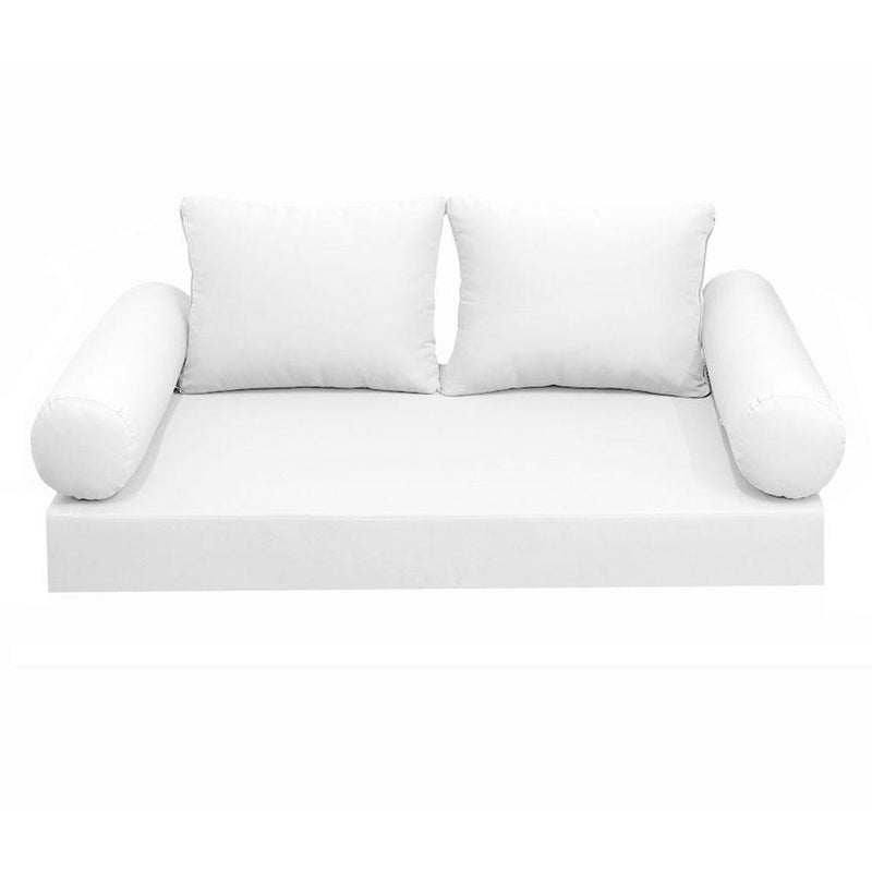 Model-1 AD106 Crib Size 5PC Knife Edge Outdoor Daybed Mattress Cushion Bolster Pillow Complete Set