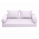 Model-1 AD107 Crib Size 5PC Knife Edge Outdoor Daybed Mattress Cushion Bolster Pillow Complete Set
