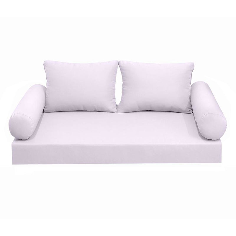 Model-1 AD107 Twin Size 5PC Knife Edge Outdoor Daybed Mattress Cushion Bolster Pillow Complete Set