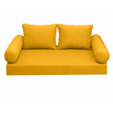 Model-1 AD108 Queen Size 5PC Knife Edge Outdoor Daybed Mattress Bolster Pillow Fitted Sheet Cover Only