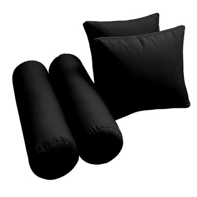 Model-1 AD109 Crib Size 5PC Knife Edge Outdoor Daybed Mattress Cushion Bolster Pillow Complete Set