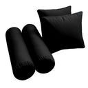 Model-1 AD109 Queen Size 5PC Knife Edge Outdoor Daybed Mattress Cushion Bolster Pillow Complete Set