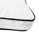 Model-1 - AD106 Crib Contrast Pipe Trim Bolster & Back Pillow Cushion Outdoor SLIP COVER ONLY