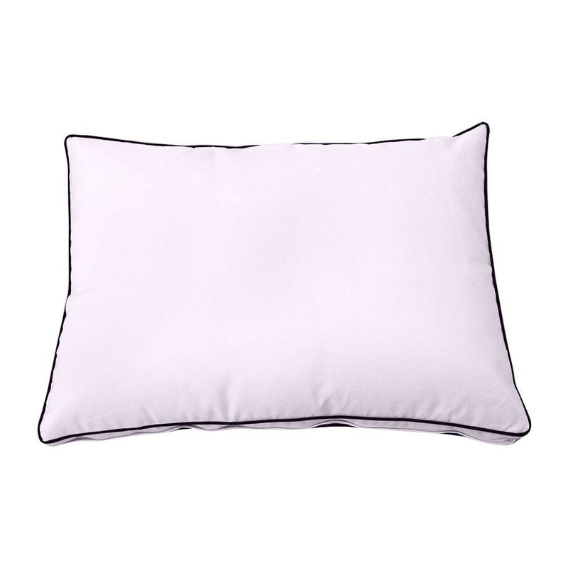Model-1 - AD107 Crib Contrast Pipe Trim Bolster & Back Pillow Cushion Outdoor SLIP COVER ONLY