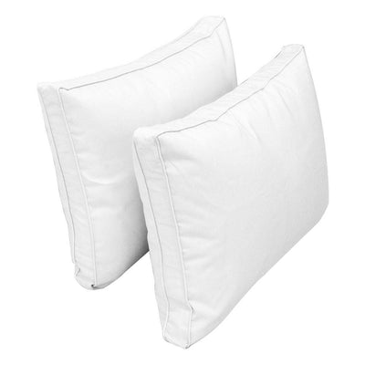Model-1 - AD106 Crib Pipe Trim Bolster & Back Pillow Cushion Outdoor SLIP COVER ONLY