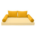 Model-1 - AD108 Crib Pipe Trim Bolster & Back Pillow Cushion Outdoor SLIP COVER ONLY