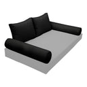 Model-1 - AD109 Crib Pipe Trim Bolster & Back Pillow Cushion Outdoor SLIP COVER ONLY