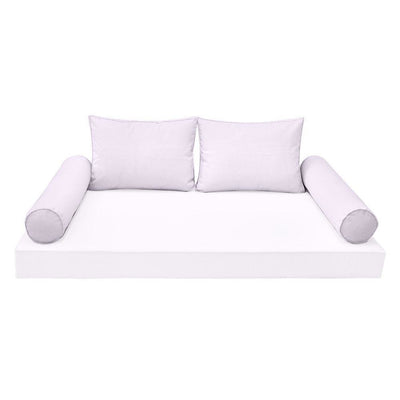Model-1 - AD107 Full Pipe Trim Bolster & Back Pillow Cushion Outdoor SLIP COVER ONLY