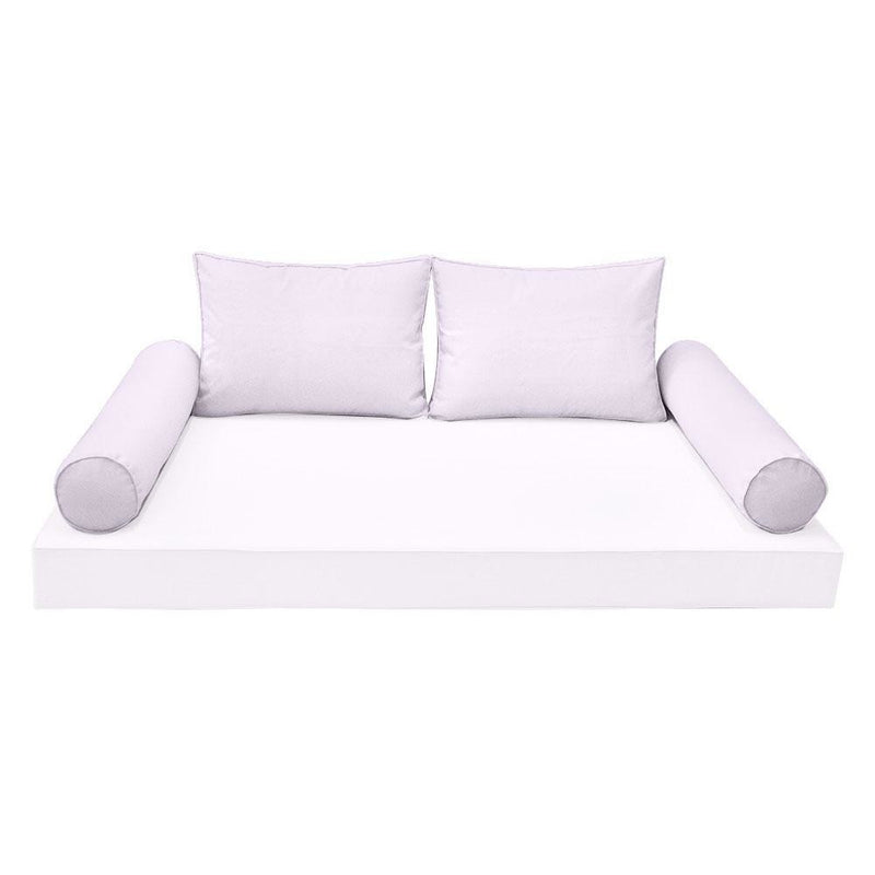 Model-1 - AD107 Full Pipe Trim Bolster & Back Pillow Cushion Outdoor SLIP COVER ONLY