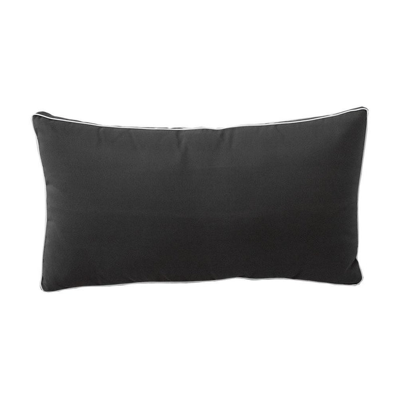 Model-2 -  AD003 Twin Contrast Pipe Trim Bolster & Back Pillow Cushion Outdoor SLIP COVER ONLY