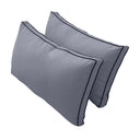 Model-2 - AD001 Twin Contrast Pipe Trim Bolster & Back Pillow Cushion Outdoor SLIP COVER ONLY