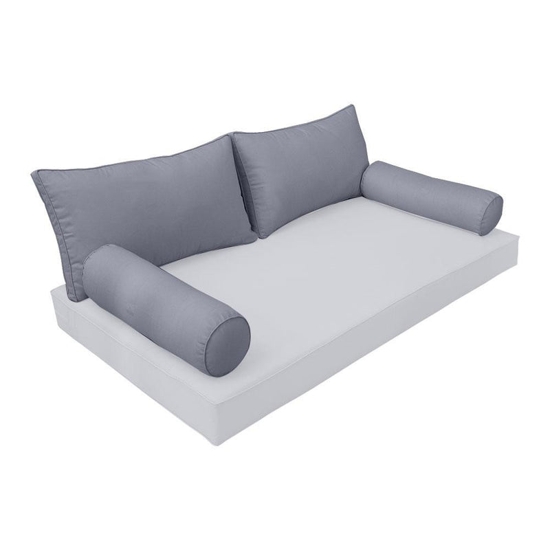 Model-2 - AD001 Twin Pipe Trim Bolster & Back Pillow Cushion Outdoor SLIP COVER ONLY