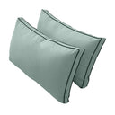 Model-2 - AD002 Twin Contrast Pipe Trim Bolster & Back Pillow Cushion Outdoor SLIP COVER ONLY